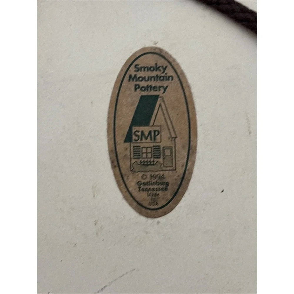 Vintage Smokey Mountain Pottery Shaggy Dog Ceramic Wall‎ Art Hanging Plaque